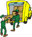 Ottawa movers loading moving truck cartoon